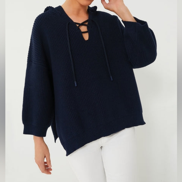 Tuckernuck Navy Knit Declan Pullover - Picture 1 of 5